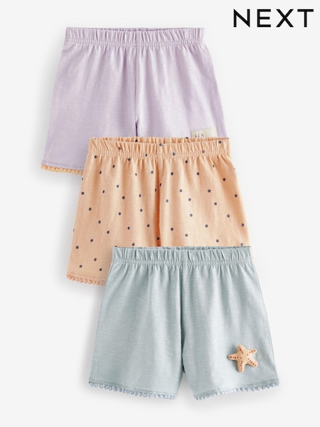 Blue 100% Cotton Shorts 3 Pack (3mths-7yrs) (830336) | €7 - €9