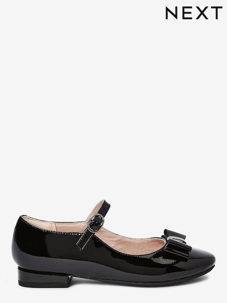 Schwarzes Lackleder - Leather Bow Mary Jane Shoes (830447) | 24 € - 30 €