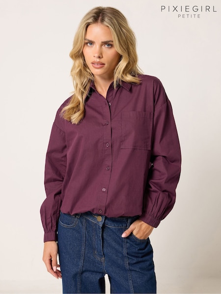 Red - Pixiegirl Petite Cotton Poplin Shirt