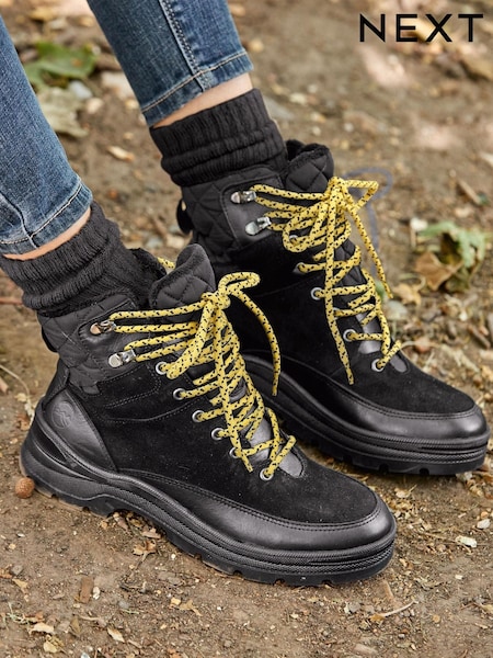 Noir - Next Active Sports Waterproof Signature Lace-Up Walking Boots (830826) | € 35