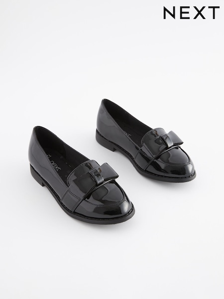Čierna lakovaná - School Bow Loafers (830836) | €32 - €42