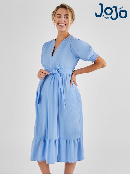 JoJo Maman Bébé Linen Blend Maternity Midi Dress (831027) | 79 €