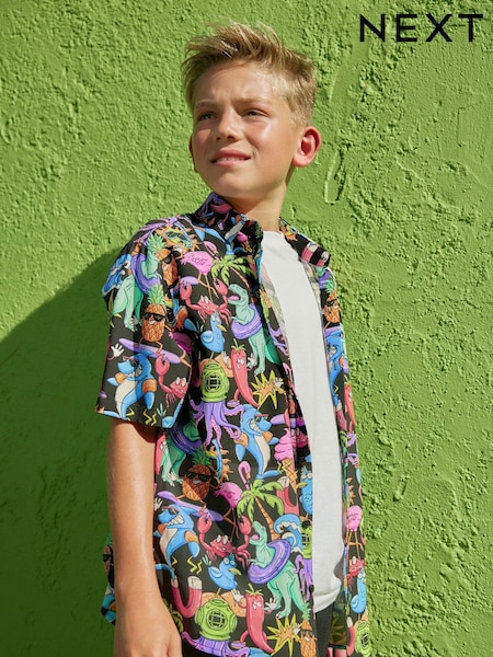 Multi Short Sleeve Print Sea Bright Shirt (3-16yrs) (831036) | €8.50 - €12