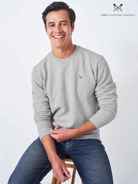 Gri - Crew Clothing Vâsle încrucișate Guler rotund Hanorac (831280) | 365 LEI