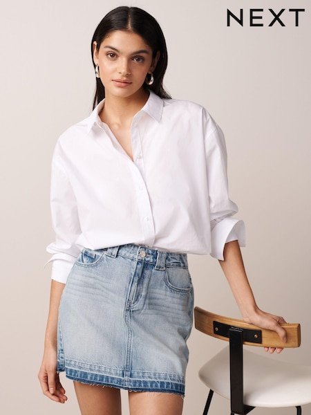 Mid Blue 100% Cotton Vintage Denim Mini Skirt (832298) | €7