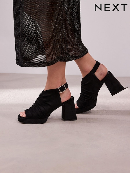 Черный - Forever Comfort® Ruched Platform Shoes (832706) | €9