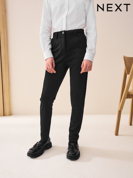 أسود - Senior High Waist Stretch School Trousers (9-18yrs) (832814) | ‏78 ر.س.‏ - ‏113 ر.س.‏