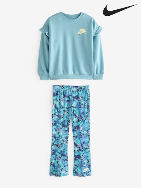 modra - Nike Little Kids Ruffle Sweatshirt and Flared Leggings Set (832957) | € 33