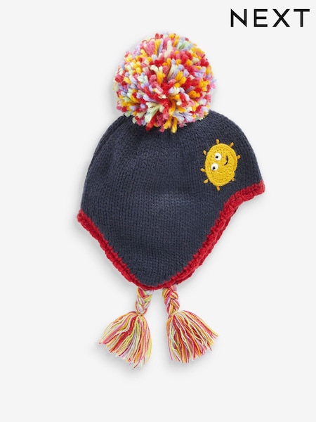 Navy Blue Rainbow Trapper Hat (3mths-6yrs) (832966) | €3.50