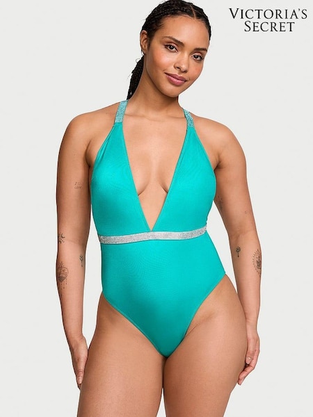 Victoria's Secret Capri Sea Blue Shine Strap Swimsuit (833102) | €46