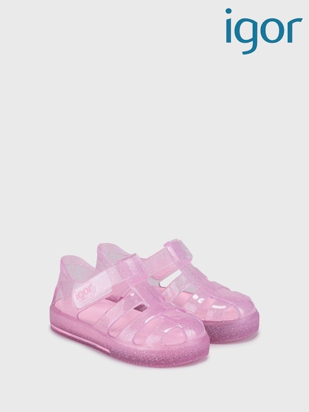Igor Clear Star Glitter Transparent Sandals (833522) | $53