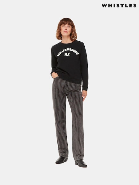 Whistles Williamsburg Logo 100% Cotton Sweatshirt (833537) | ‏259 د.إ.‏