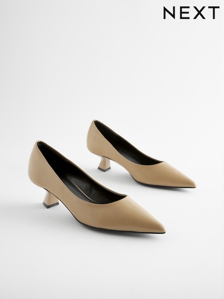 Taupe Brown Standard/Wide Fit Forever Comfort® Kitten Heel Court Shoes (835248) | €21