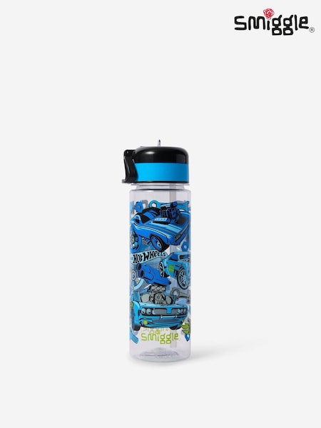 Black - Smiggle Hot Wheels Flip Top Plastic Drink Bottle 650ml