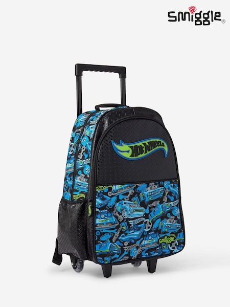 Svart - Smiggle Hot Wheels Trolley Backpack With Light Up Wheels