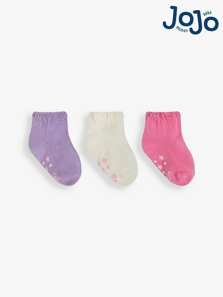 JoJo Maman Bébé Multi Pastel 3-Pack Princess Socks (835574) | €19