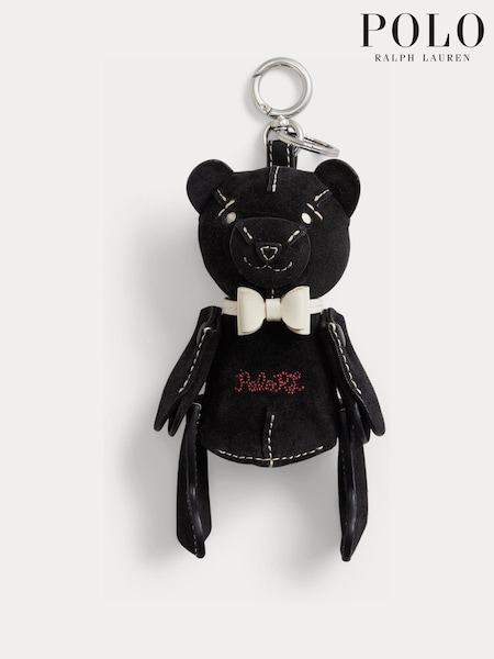 Black - Polo Ralph Lauren Suede Medium Bear Charm