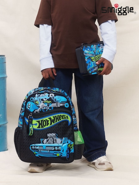 Μαύρο - Smiggle Hot Wheels Junior Character Backpack