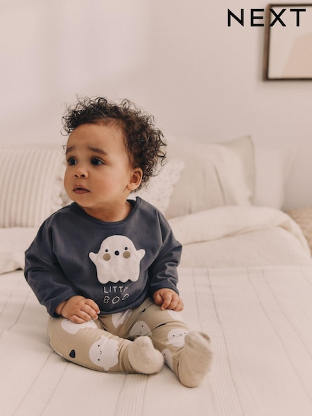 Monochrome Glow In The Dark Baby Halloween T-Shirt And Leggings 2 Piece Set (0mths-3yrs) (835904) | €7.50 - €8.50