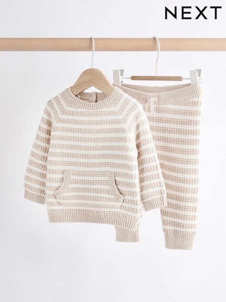 مقلم محايد - Knitted Baby 100% Cotton Jumper and Leggings Set (0mths-2yrs) (835998) | ‏67 د.إ.‏ - ‏ 74‏ د.إ.