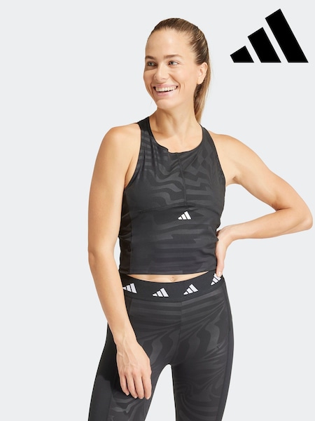 adidas Black Techfit Printed Crop Vest (836119) | €21