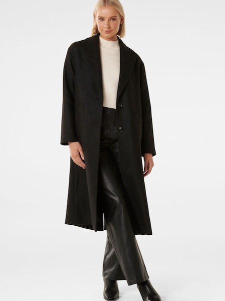 Forever New Black Jackie Drop Shoulder Coat (836284) | €56