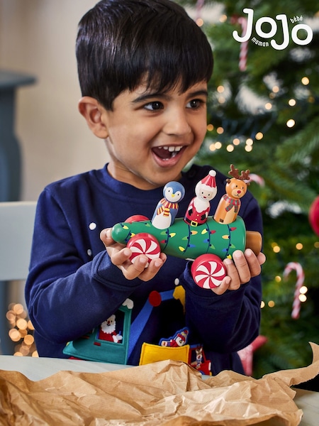 JoJo Maman Bébé Wooden Christmas Tree Car Push-Along (836423) | €21