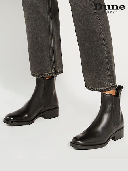 Dune London Black Panoramic Classic Chelsea Boots (836662) | €198