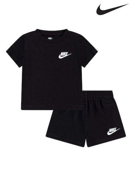 Czarny - Nike Infant Small Logo Top And Shorts Set (837129) | 160 zł