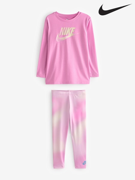 rožnata - Nike Little Kids Long Sleeve T-Shirt and Leggings Set (837135) | € 24