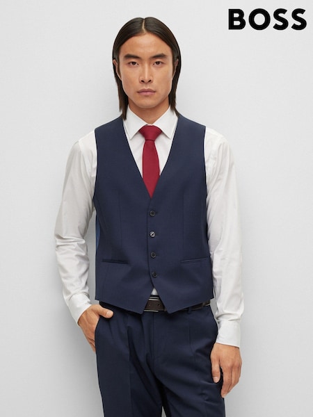 BOSS Blue Slim Fit Wool Blend Waistcoat (837375) | €92