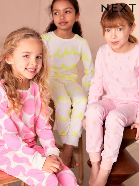 Neonpink/Gelb - Stampy 100% Cotton Snuggle Pyjamas 3 Pack (9mths-16yrs) (837845) | 26 € - 37 €