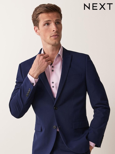 Bright Blue Regular Fit Two Button Suit Jacket (838193) | €79