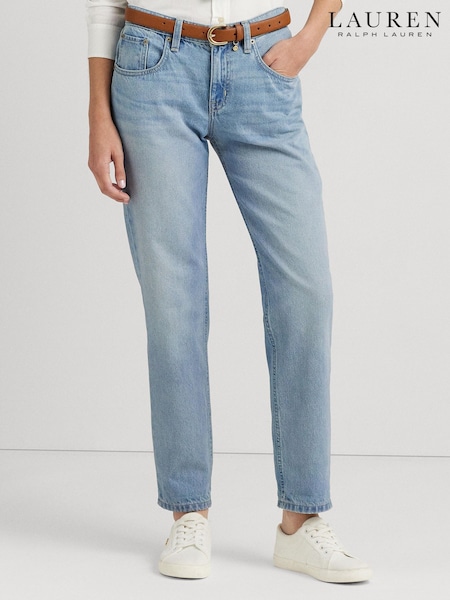 Lauren Ralph Lauren Light Blue Relaxed Tapered Ankle Jeans (838267) | €95