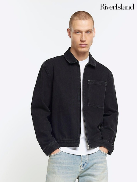 River Island Zip Through Denim Jacket (838547) | 172 zł