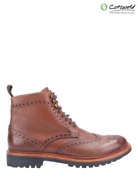 Marrón - Regular Cotswolds Rissington Commando Boots