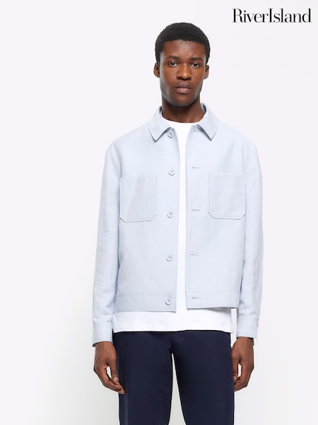 River Island Blue Linen Jacket (839557) | €47.50