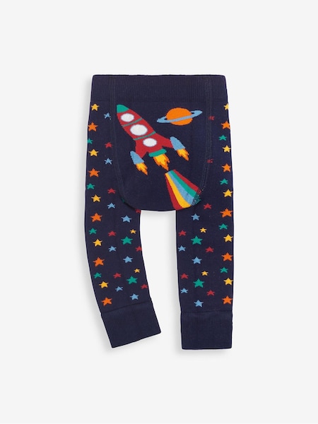 JoJo Maman Bébé Navy Rocket Extra Thick Baby Leggings (83Y132) | €21