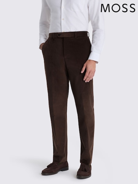 Brown - Regular Moss Tailored Fit Corduroy Suit Trousers