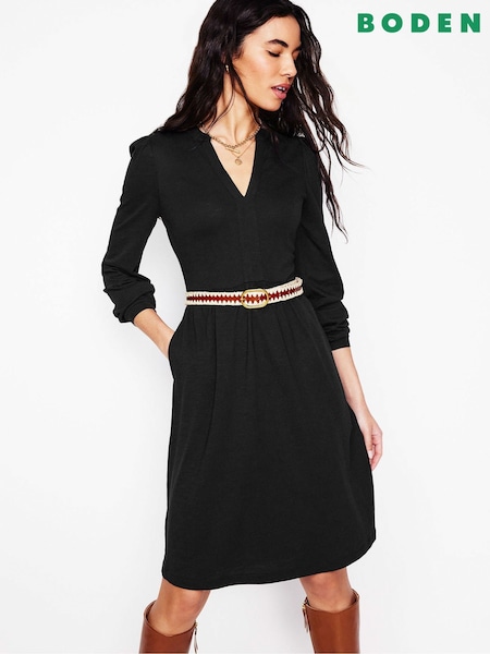 Black - Boden Naomi Long Sleeve Dress
