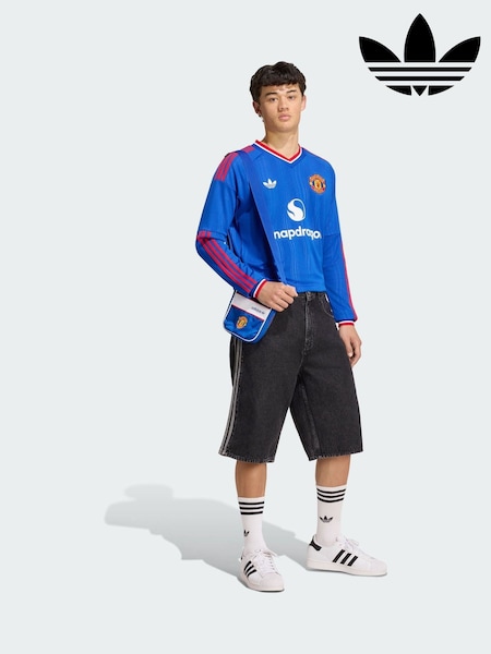 Blue - Regular Adidas Originals Manchester United 26/27 Away Longsleeve Football Shirt