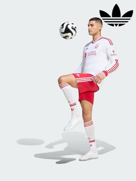 White - Regular Adidas Originals Liverpool Fc 26/27 Away Authentic Longsleeve Football Shirt