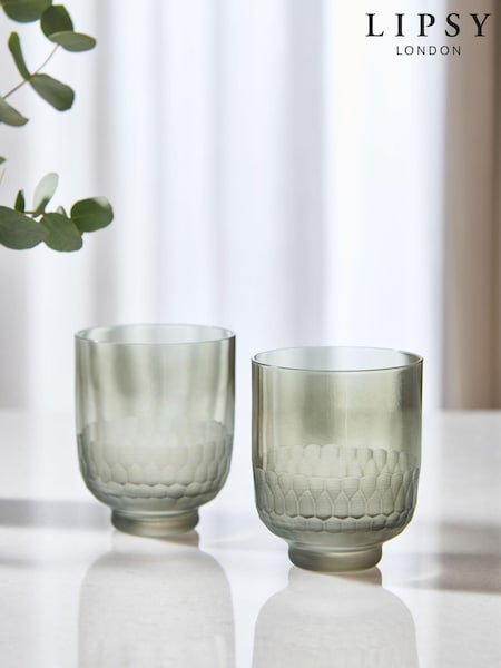 Lipsy 2 Pack Smoke Grey Honeycomb Tumblers (841948) | €29