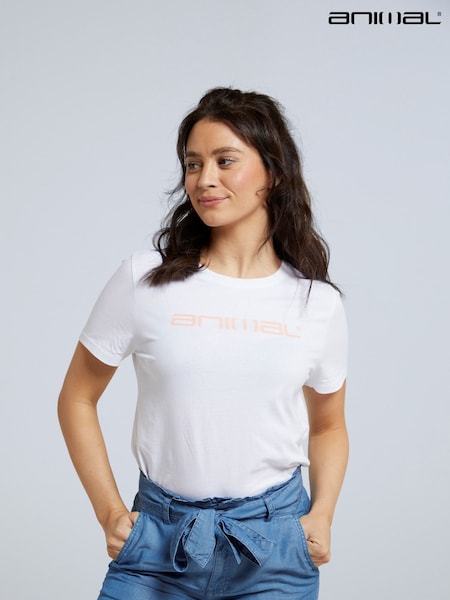 Alb - Animal Femei Marina cu logo 100% Tricou (842121) | 216 LEI