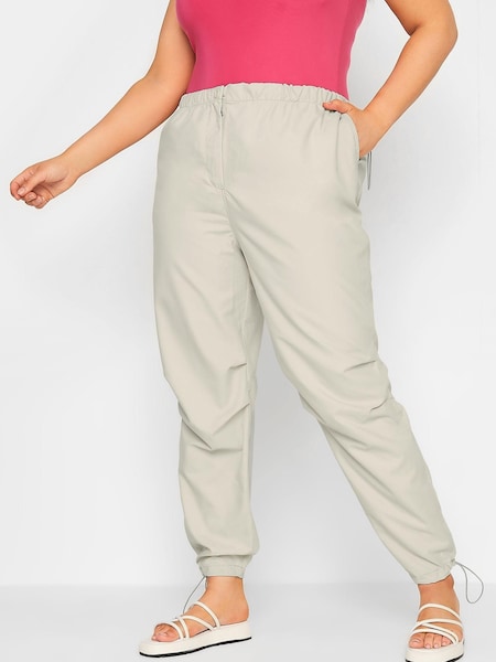 Yours Curve Natural Button Waist Parachute Cargo Trousers (842700) | €12.50