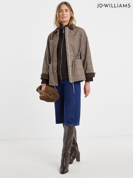 Brūna krāsa - Jd Williams Cinched Waist Barn Jacket