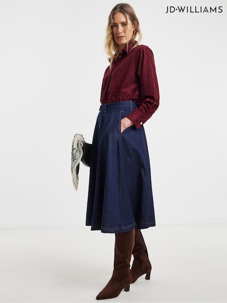 Red - Jd Williams Suedette Shirt