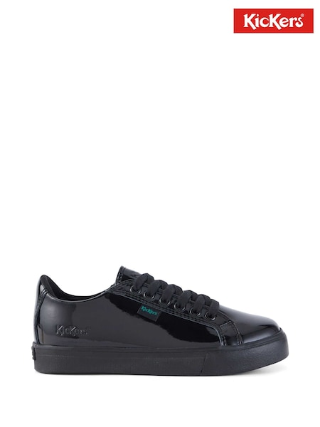 Kickers Black Junior Tovni Lacer Patent Leather Shoes (842878) | €66