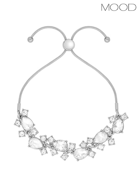 Mood Silver Tone Crystal Mixed Stone Toggle Bracelet (843043) | €9