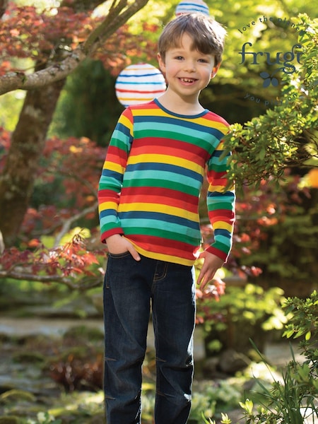 Frugi Rainbow Organic Cotton Long Sleeve Rainbow Top (843088) | €8.50 - €12.50